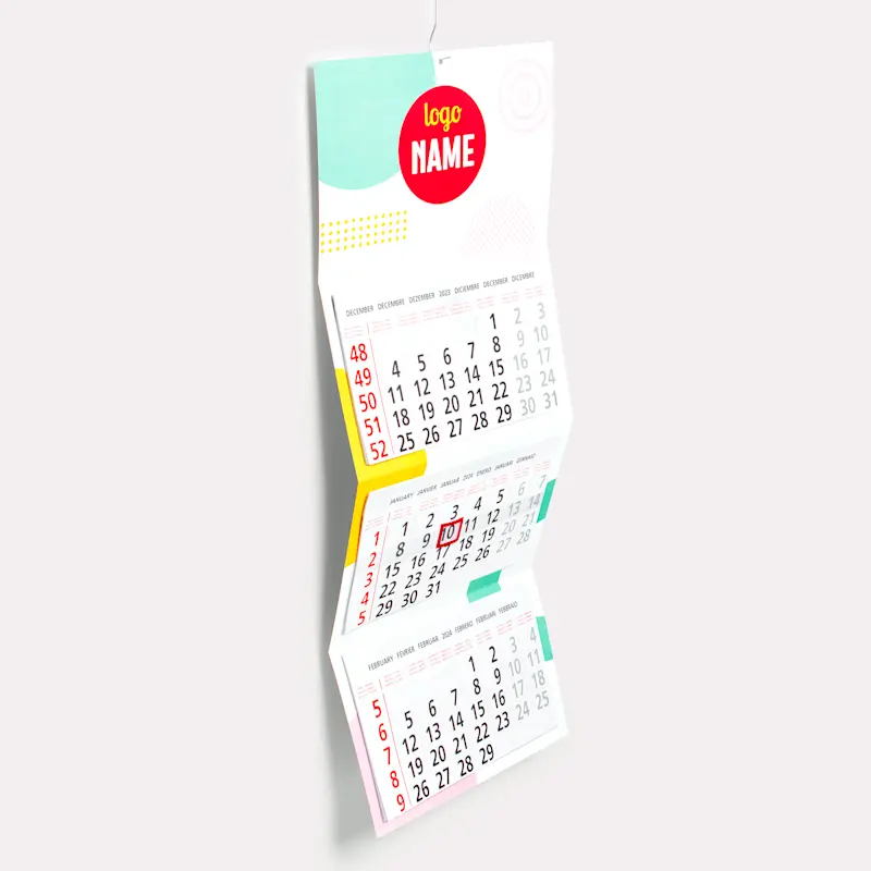 Calendriers sur 3 ou 4 mois 2027