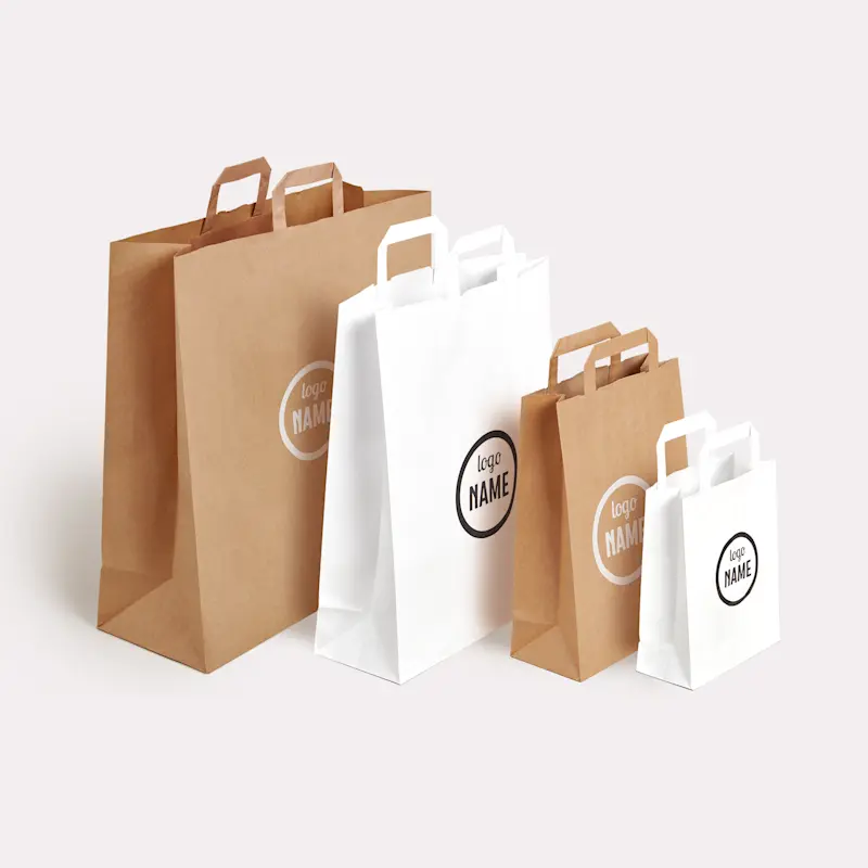 Sacs en papier -anses plates-