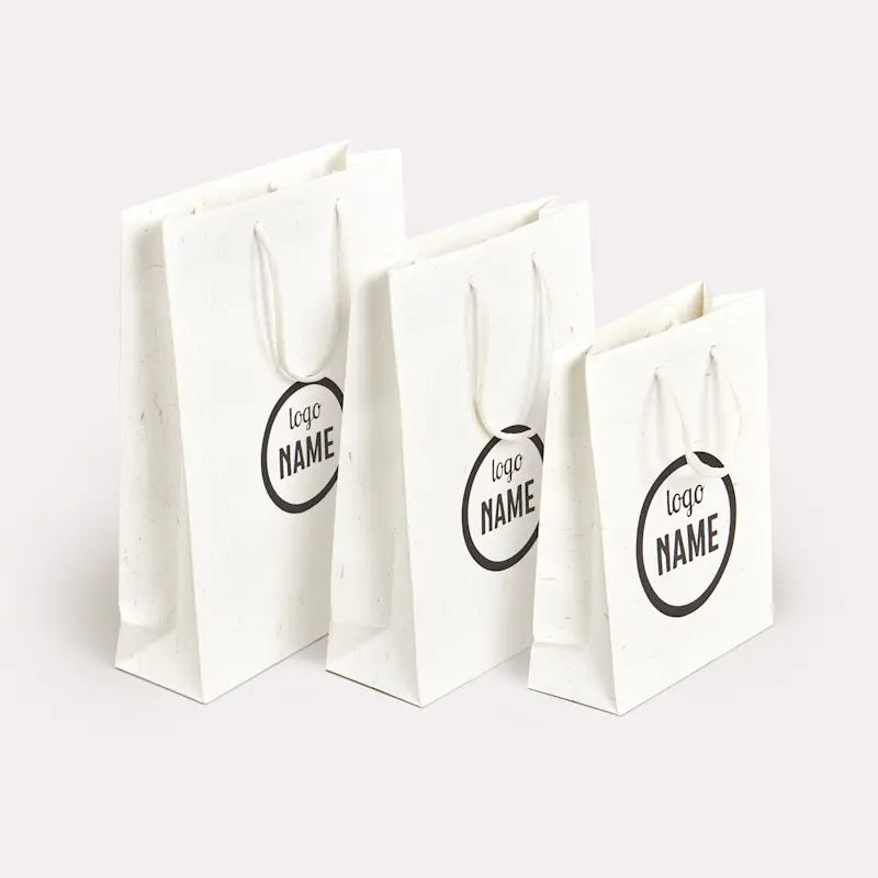 Sacs luxe en papier recyclé avec fibres de paille