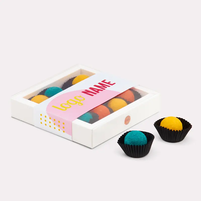 Boîtes de truffes en chocolat de Pâques