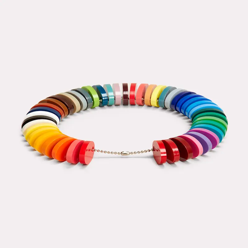 Echantillons d'acrylates colorés