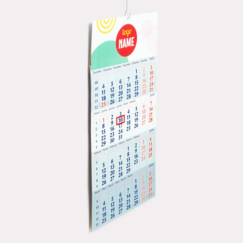 Calendriers sur 3 ou 4 mois basique 2027