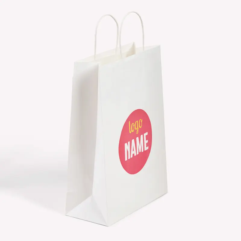 Sacs en papier à poignées plates - Numérique