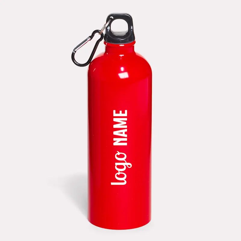 Gourdes en aluminium avec mousqueton 750ml