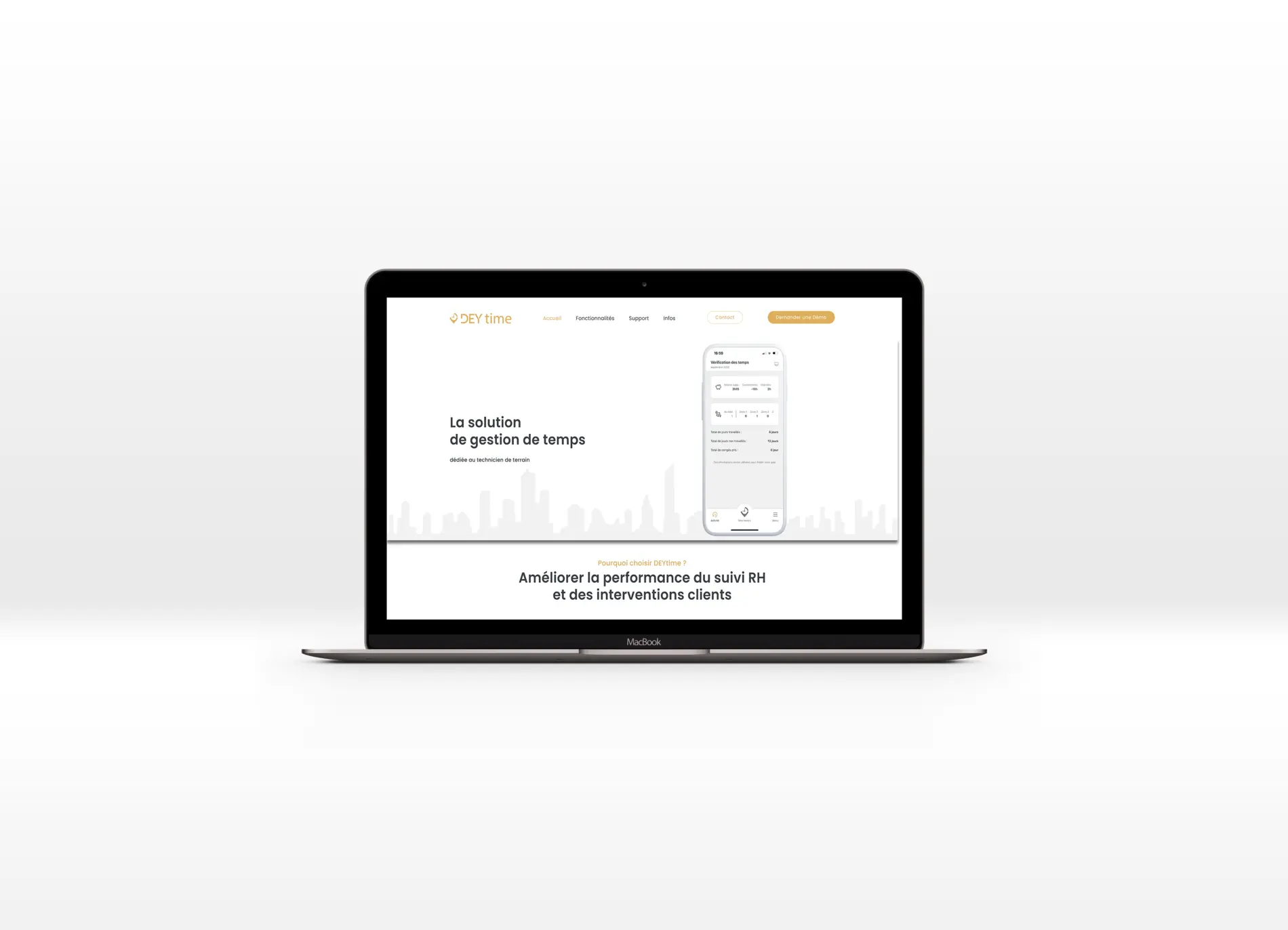Identité et site pour le logiciel Deytime