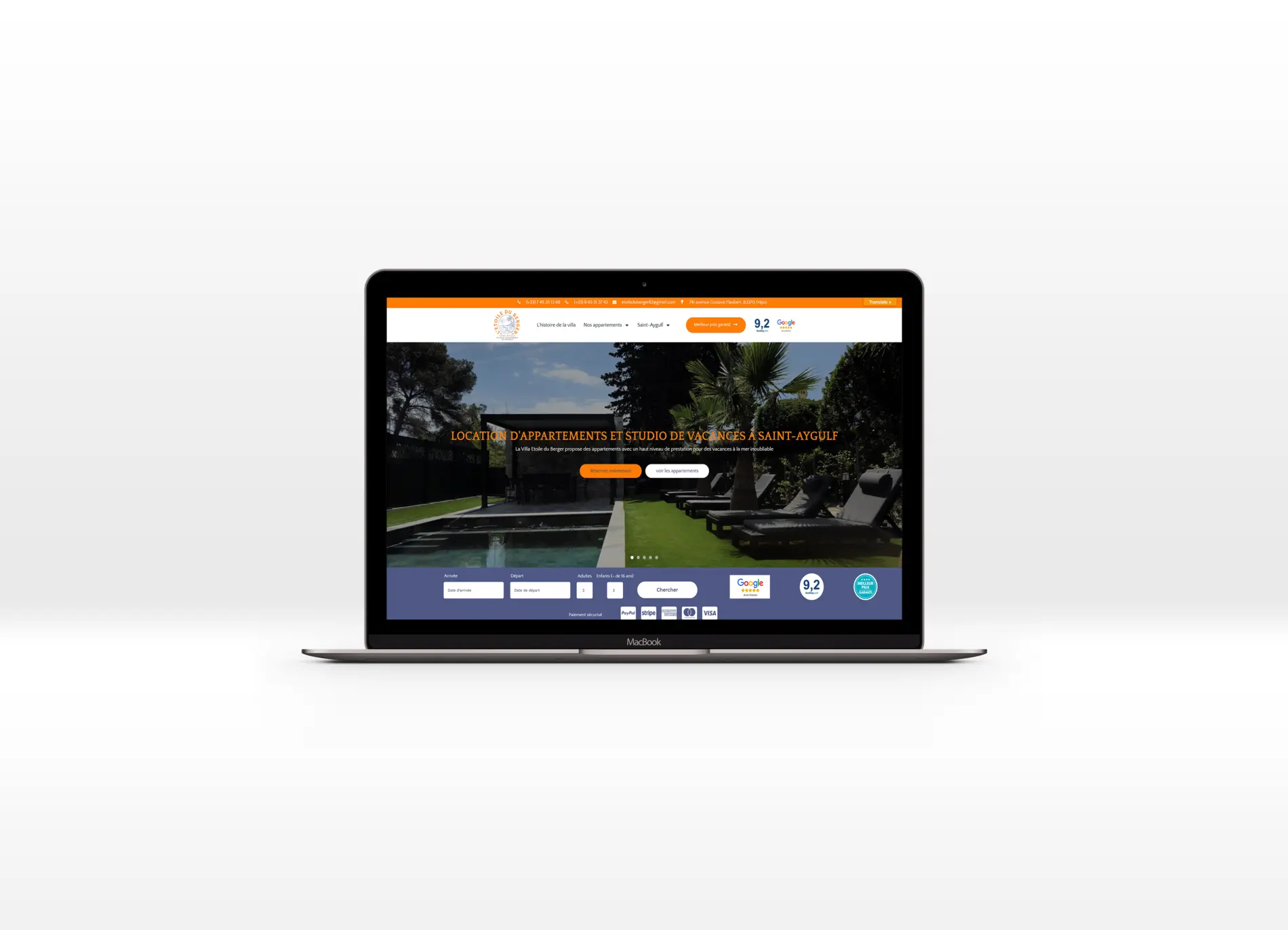 Site e-commerce Villa Étoile du Berger