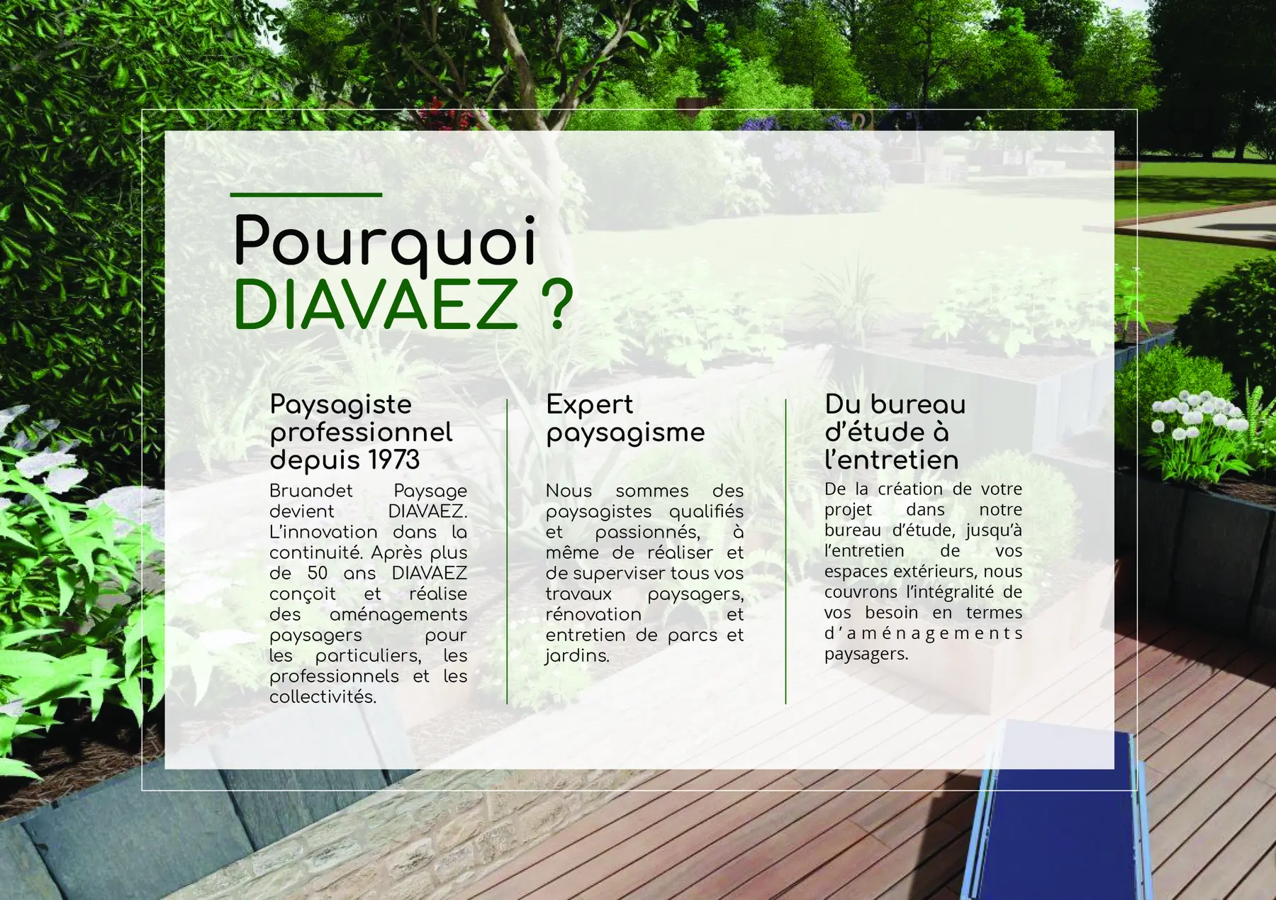 Déclinaison éditoriale de la brochure DIAVAEZ