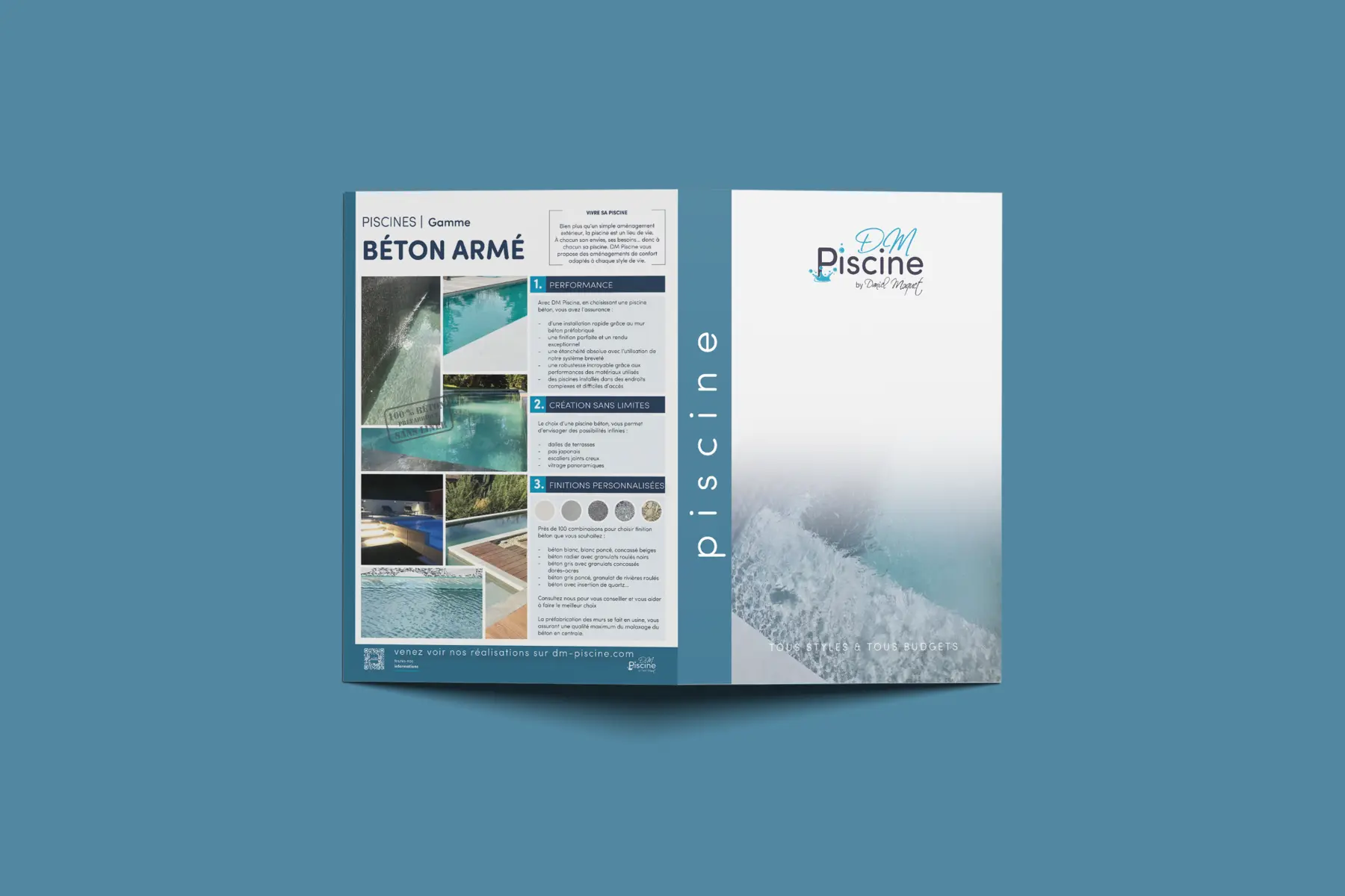 Brochure DM Piscine — mise en page