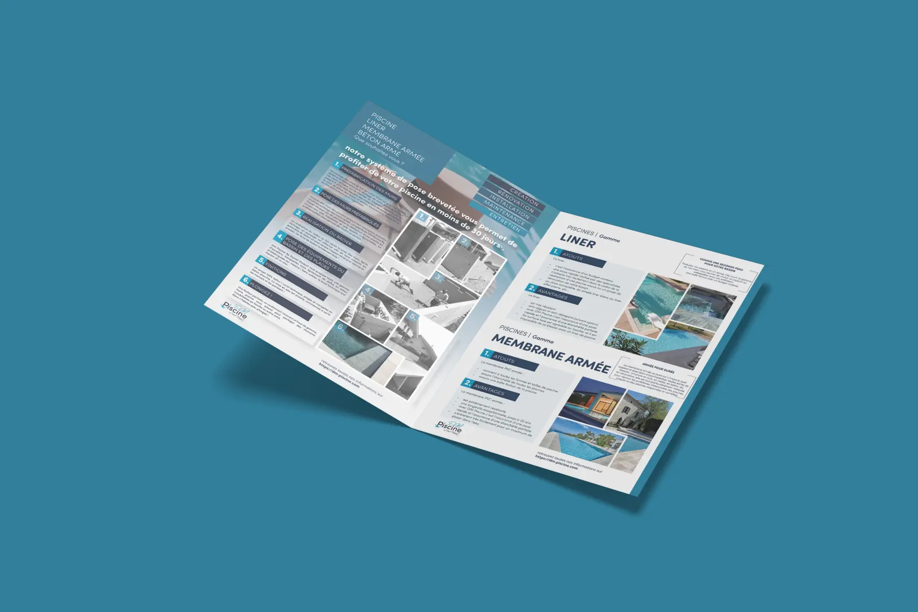 Brochure DM Piscine — présentation des prestations