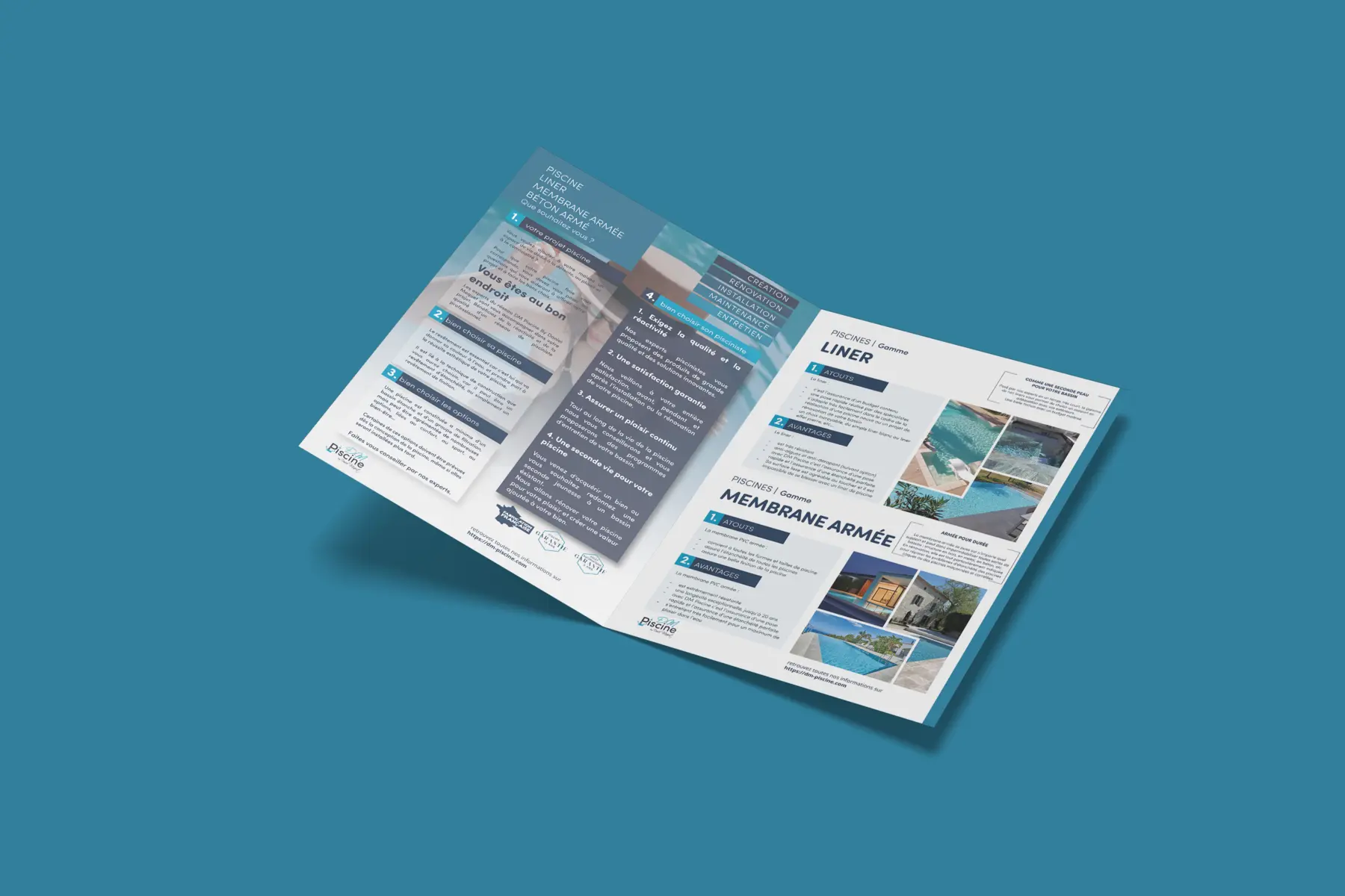 Brochure DM Piscine — déclinaison graphique