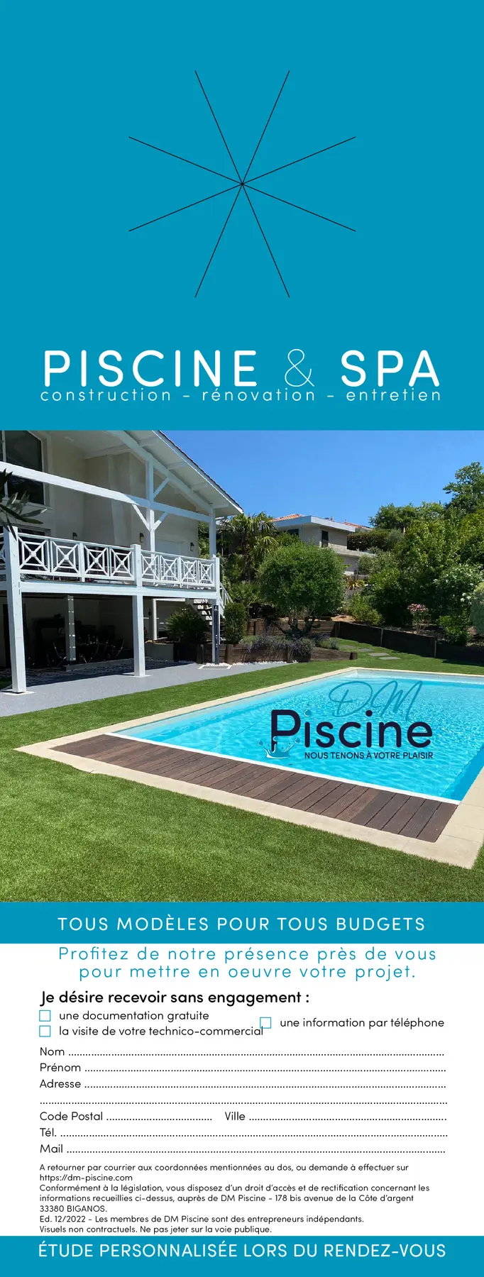 Carte de clôture DM Piscine